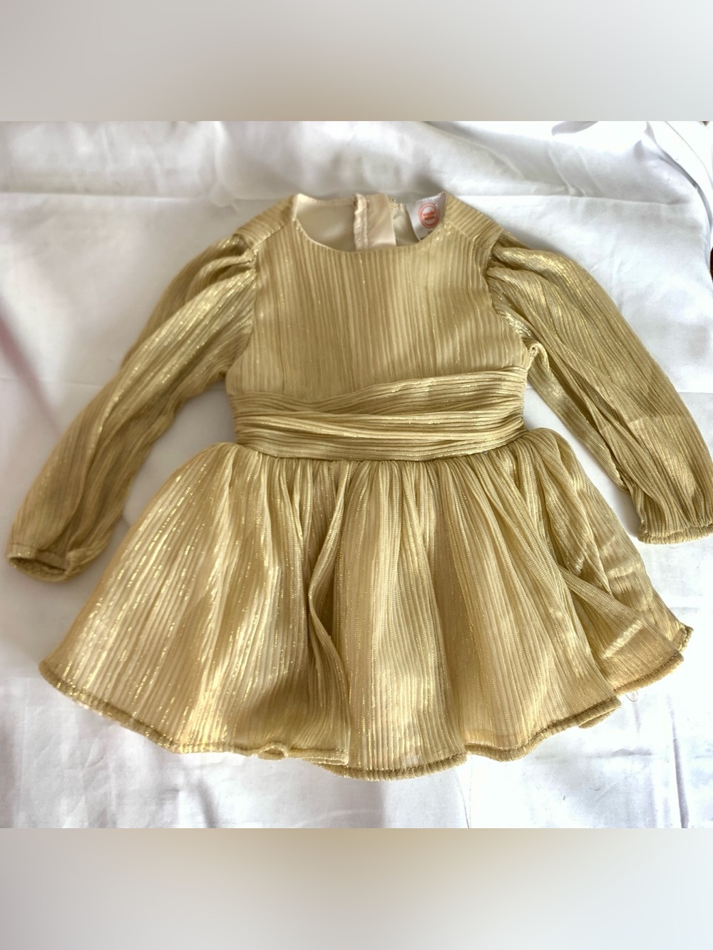 Wonder Nation Infant Baby Girl Gold Holiday Dress, 3/6 Months